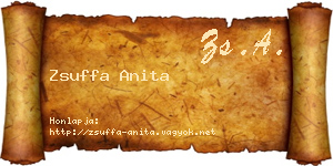 Zsuffa Anita névjegykártya